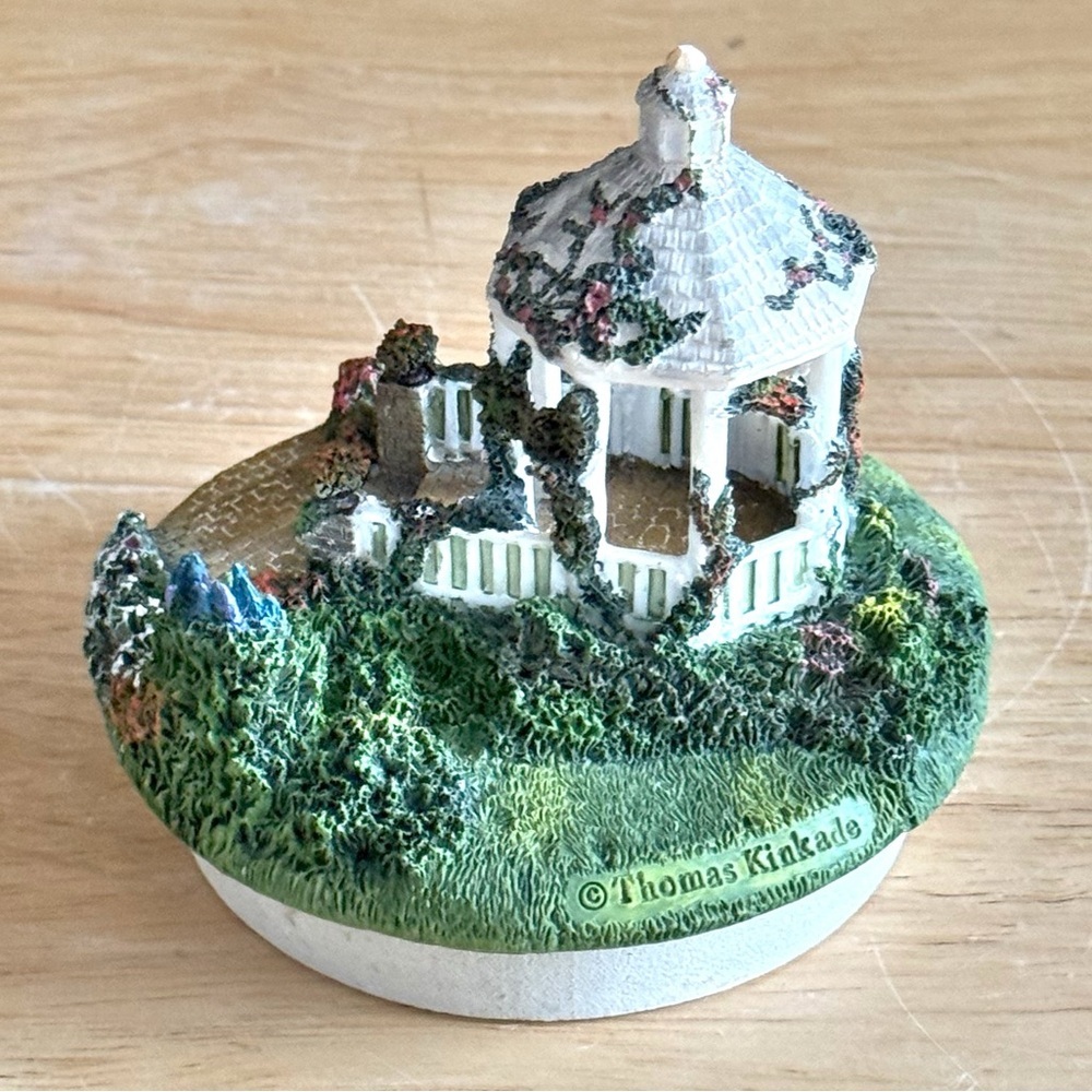 Thomas Kinkade The Hidden Gazebo Painter of Light Candle Topper #9808 VTG 2002 - Picture 4 of 11